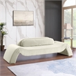 Bowery Hill Contemporary Solid Wood Inner Frame Cream Durable Velvet Sofa