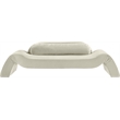 Bowery Hill Contemporary Solid Wood Inner Frame Cream Durable Velvet Sofa