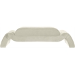 Bowery Hill Contemporary Solid Wood Inner Frame Cream Durable Velvet Sofa