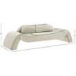 Bowery Hill Contemporary Solid Wood Inner Frame Cream Durable Velvet Sofa