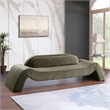 Bowery Hill Contemporary Solid Wood Inner Frame Green Durable Velvet Sofa