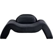 Bowery Hill Contemporary Soft Black Microsuede Corduroy Chair