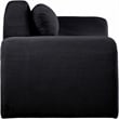 Bowery Hill Contemporary Soft Black Microsuede Corduroy Chair