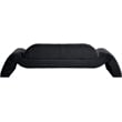 Bowery Hill Contemporary Soft Black Microsuede Corduroy Sofa