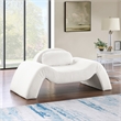 Bowery Hill Contemporary Soft Cream Microsuede Corduroy Chair