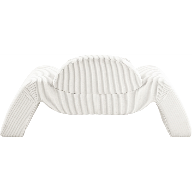 Bowery Hill Contemporary Soft Cream Microsuede Corduroy Chair