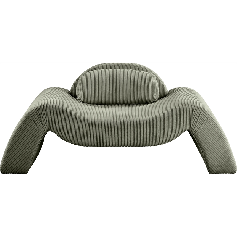 Bowery Hill Contemporary Soft Green Microsuede Corduroy Chair