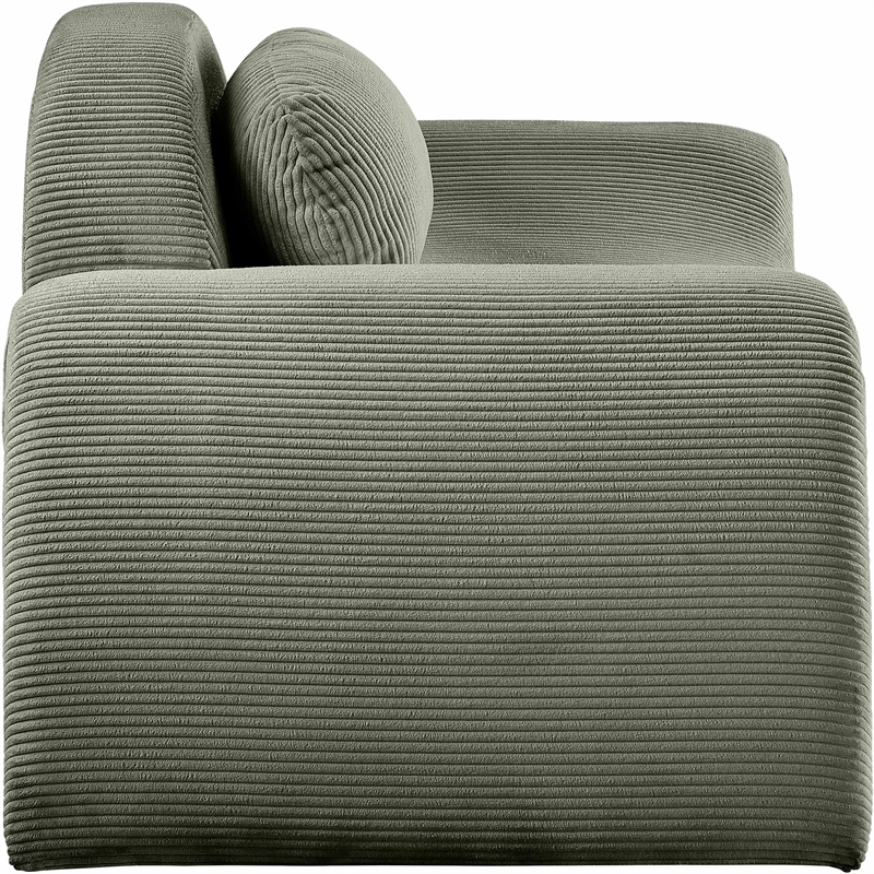 Bowery Hill Contemporary Soft Green Microsuede Corduroy Chair