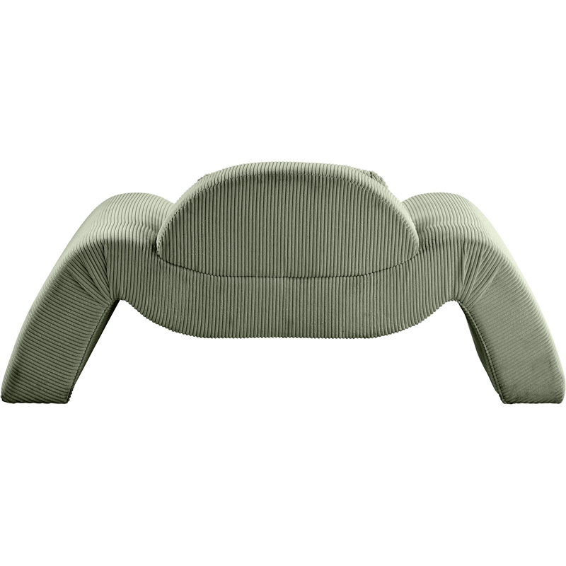 Bowery Hill Contemporary Soft Green Microsuede Corduroy Chair