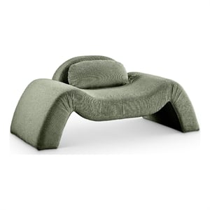 Bowery Hill Contemporary Soft Green Microsuede Corduroy Chair