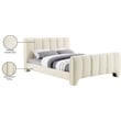 Bowery Hill Contemporary Soft Beige Chenille Fabric Full Bed