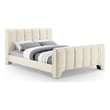 Bowery Hill Contemporary Soft Beige Chenille Fabric Full Bed