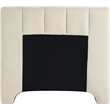 Bowery Hill Contemporary Soft Beige Chenille Fabric Twin Bed