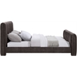 Bowery Hill Contemporary Soft Brown Chenille Fabric Full Bed