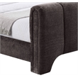 Bowery Hill Contemporary Soft Brown Chenille Fabric Full Bed