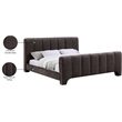 Bowery Hill Contemporary Soft Brown Chenille Fabric Full Bed