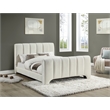 Bowery Hill Contemporary Soft Cream Chenille Fabric Full Bed