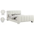 Bowery Hill Contemporary Soft Cream Chenille Fabric Full Bed