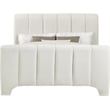 Bowery Hill Contemporary Soft Cream Chenille Fabric King Bed