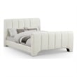 Bowery Hill Contemporary Soft Cream Chenille Fabric King Bed