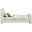 Bowery Hill Contemporary Soft Cream Chenille Fabric Twin Bed