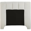 Bowery Hill Contemporary Soft Cream Chenille Fabric Twin Bed