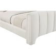 Bowery Hill Contemporary Soft Cream Chenille Fabric Twin Bed