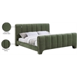 Bowery Hill Contemporary Soft Green Chenille Fabric Full Bed