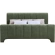 Bowery Hill Contemporary Soft Green Chenille Fabric King Bed
