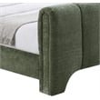 Bowery Hill Contemporary Soft Green Chenille Fabric King Bed