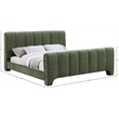 Bowery Hill Contemporary Soft Green Chenille Fabric King Bed