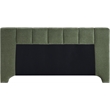 Bowery Hill Contemporary Soft Green Chenille Fabric Queen Bed