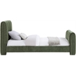 Bowery Hill Contemporary Soft Green Chenille Fabric Twin Bed
