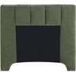 Bowery Hill Contemporary Soft Green Chenille Fabric Twin Bed