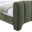 Bowery Hill Contemporary Soft Green Chenille Fabric Twin Bed