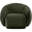 Bowery Hill Contemporary Solid Wood Inner Frame Green Durable Velvet Chair