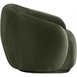 Bowery Hill Contemporary Solid Wood Inner Frame Green Durable Velvet Chair