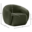 Bowery Hill Contemporary Solid Wood Inner Frame Green Durable Velvet Chair