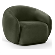 Bowery Hill Contemporary Solid Wood Inner Frame Green Durable Velvet Chair
