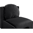 Bowery Hill Contemporary Solid Wood Frame Black Durable Velvet Accent Chair