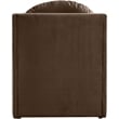 Bowery Hill Contemporary Solid Wood Frame Brown Durable Velvet Accent Chair