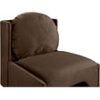 Bowery Hill Contemporary Solid Wood Frame Brown Durable Velvet Accent Chair