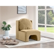 Bowery Hill Contemporary Solid Wood Frame Camel Durable Velvet Accent Chair