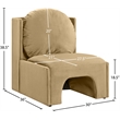 Bowery Hill Contemporary Solid Wood Frame Camel Durable Velvet Accent Chair