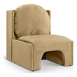 Bowery Hill Contemporary Solid Wood Frame Camel Durable Velvet Accent Chair