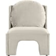 Bowery Hill Contemporary Solid Wood Frame Cream Durable Velvet Accent Chair