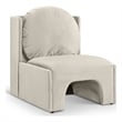 Bowery Hill Contemporary Solid Wood Frame Cream Durable Velvet Accent Chair