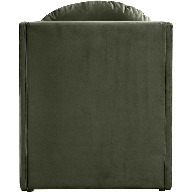 Bowery Hill Contemporary Solid Wood Frame Green Durable Velvet Accent Chair