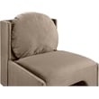 Bowery Hill Contemporary Solid Wood Frame Taupe Durable Velvet Accent Chair