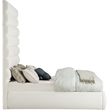 Bowery Hill Contemporary Upholstered Cream Linen Textured Fabric Full Bed